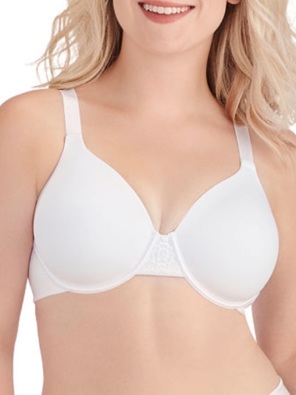Vanity Fair Back Smoother Underwire Bra 76380 White Size 38C 12806